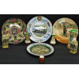 Four Royal Doulton cabinet plates, comprising The Dickens ware Bill Sykes, Battle of Trafalgar, and