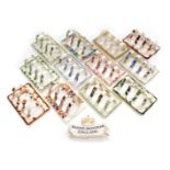 A quantity of Masons ironstone toast racks, varying patterns, to include Fruit Basket, Paynesby, Man