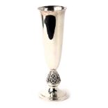 A Queen Elizabeth II silver goblet, on tapering stem and circular foot, Birmingham 1968, 17cm high,