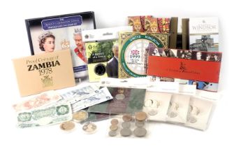 A group of collectors coin packs, to include The Queen's Coronation Jubilee Heritage Coin and Stamp