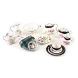 A Spode miniature dolls tea service, Coalport wares, etc.