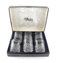 A set of six Waterford cut glass tumblers, in fitted box.