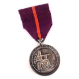 An OBE, inscribed for God and Empire, in fitted case, on purple ribbon, with letter from The Army He