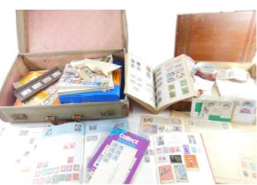 A quantity of stamps, various albums of stamps, loose stamps, etc.