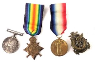 Three World War I medals, comprising The Great War for Civilisation 1914-19 medal, 1914 Star, and th