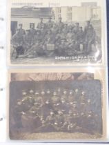 A German Third Reich postcard album, to include black and white military photographs, Olympic cards,