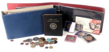 Coins and first day covers, comprising mainly collectors crowns, kroner, etc. (1 tray)