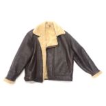 A Woolea size 42 leather flying jacket.