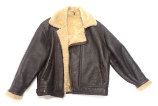 A Woolea size 42 leather flying jacket.