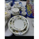 A Royal Doulton Larchmont pattern part tea and dinner service. (1 tray and loose)