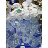 Household wares, comprising drinking glasses, tankards, pin dishes, Royal Albert dishes, Royal Crown