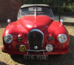 A 1950 Paramount convertible, registration 576 YUR, 1500cc petrol, red and white, 38,340 recorded mi