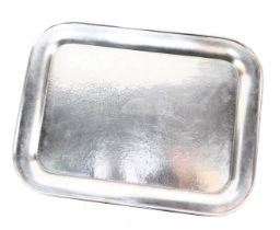 A London and North Eastern Railway stainless steel tray, of rectangular form with rounded corners, h