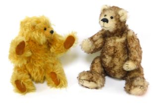 Two mohair Teddy bears, comprising a Bohemian Bears Teddy bear designed and made by Amy Young, named
