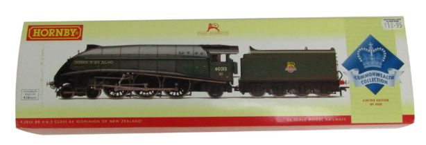A Hornby OO gauge BR 4-6-2 Class A4 locomotive, 60013, Dominion of New Zealand, green livery, R2826,