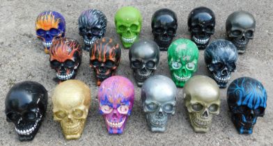 A group of painted skulls. (1 box)