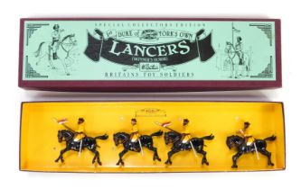 A W Britain First Duke of York's Own Lancers lead soldier group, Skinners Horse, boxed.