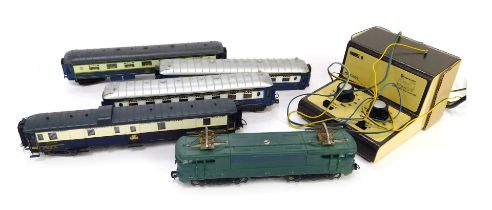 A group of OO gauge model railway, to include a Lima BB9210 locomotive, teal livery, together with f