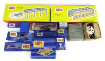 A group of Hornby OO gauge related items, to include an engine shed kit, engine shed extension kit,