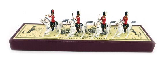 A W Britain Royal Scots Greys Second Dragoons lead soldier set, boxed.