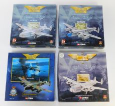 Four Corgi Aviation Archive diecast models, 1:144 scale, comprising Dambusters Special Edition Avro