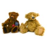 Two mohair Teddy bears, comprising Bearly There by Lorraine Jones, named Freddy, 26cm high, together
