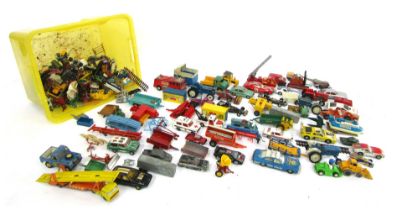Britains Dinky and other diecast vehicles, play worn, including a Dinky Toys Merryweather Marquis fi
