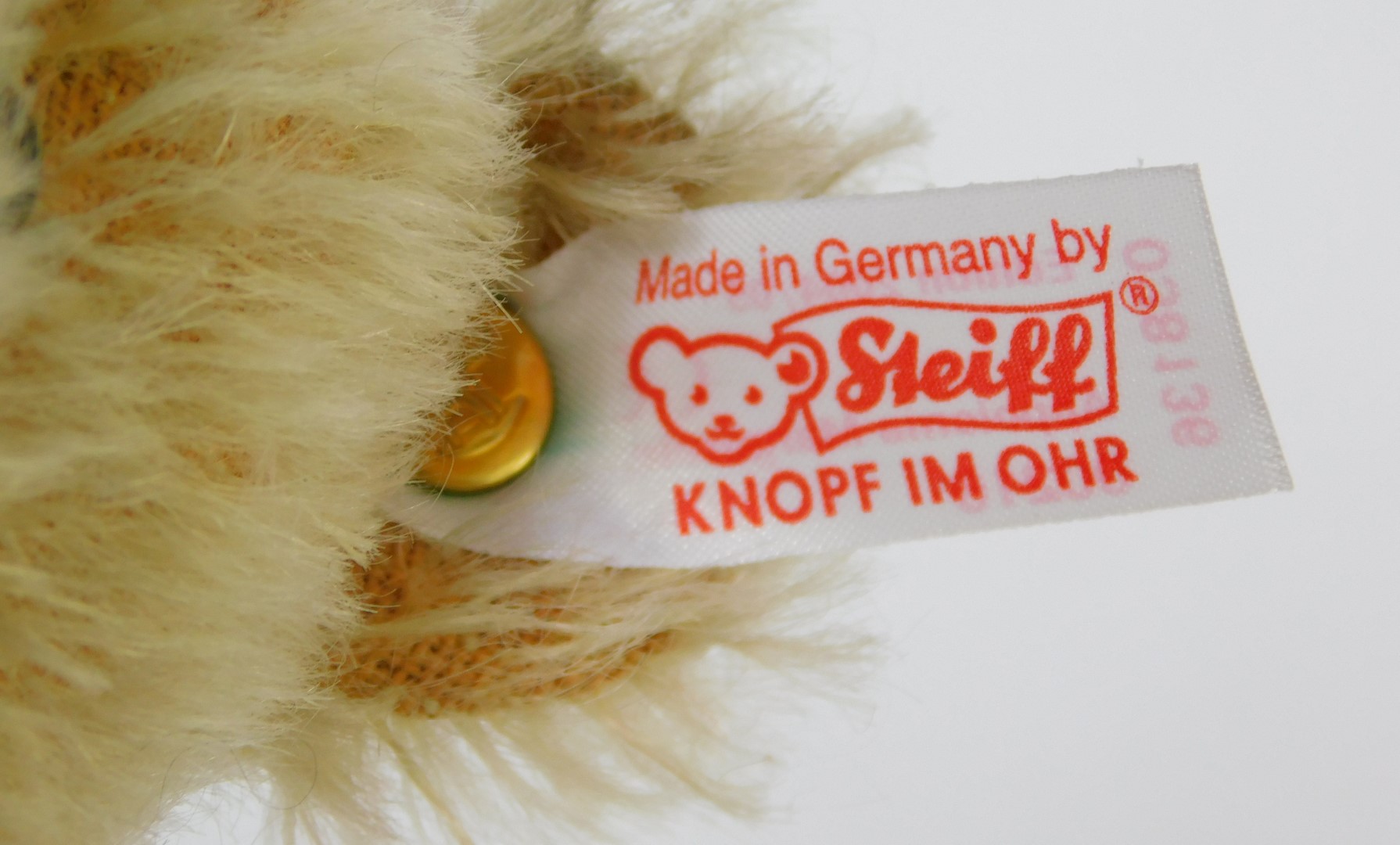 A Steiff mohair Teddy bear, Appolonia Margarete, serial number 038136, with tag, 27cm high. - Image 3 of 3