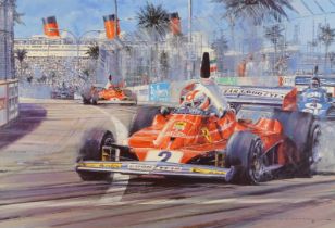 After Nicholas Watts. Regazzoni, signed limited edition print 128/500, bearing further signature, 45