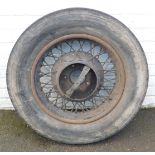 A 17" vintage car wheel.