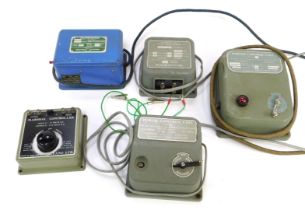 A group of model railway controllers, comprising a power control unit A3, A2, a Marshal controller a