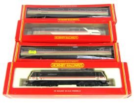 A Hornby OO gauge B0-BO electric Rail Express Class 86 locomotive, 90001, Intercity R22, together wi