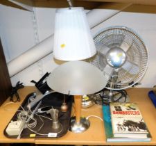 A Nokia phone, lamps, fans, together with and a Max Arthur Dambusters book, Enid Blyton Magical Trea