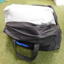 A bag containing a ground sheet.