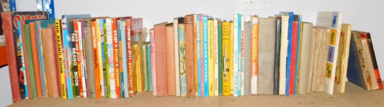 Books, mainly Chidren's annuals. (1 shelf) This lot is to view and collect at our additional premis