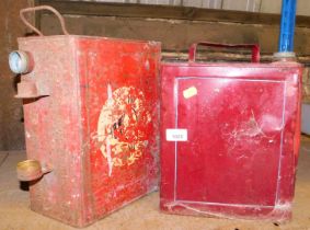 Two vintage Jerry cans.