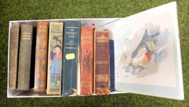 A quantity of pictures and books. Titles include The Forsythe Saga.