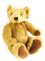 A Russ jointed Teddy bear, Barrymore, LE002, caramel colouring with brown velvet pads, 47cm high, bo