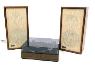 A Pioneer stereo turntable, PL-12D, together with a pair of KLH model 17 acoustic suspension loud sp