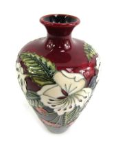 A Moorcroft Cherry Blossom vase, trial piece dated 21.12.12, 17cm high.