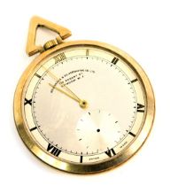 A Goldsmiths and Silversmiths Company Limited pocket watch, with a silvered Roman numeric dial, with
