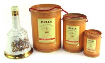 A group of Bell's whisky, 75cl, 20cl and 5cl, cased, together with a commemorative Prince Charles an