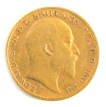 An Edward VII gold half sovereign, dated 1902, 4g.