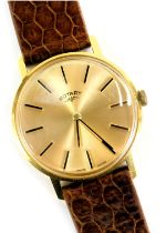 A Rotary gent's wristwatch, with a gold finish dial and stainless steel back, inscribed Presented to