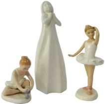 A Royal Doulton porcelain figure modelled as Thankful from the Images Collection, 23cm high, togethe