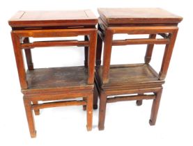 Various Chinese hardwood occasional tables.