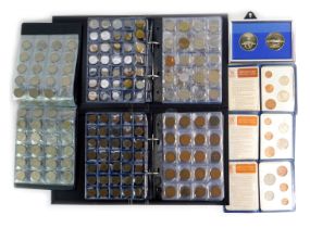 A group of assorted decimal and pre-decimal coinage, foreign and UK, to include The Cunard 150th Ann