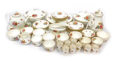 A Royal Worcester part tea, coffee and dinner service decorated in the Roanoke pattern, to include t