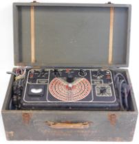 A Triplets model 1632 USA Morse code machine, in fitted case.