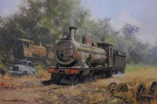 After David Shepherd (1931-2017). The Zambezi Saw Mills Railway, signed limited edition print number